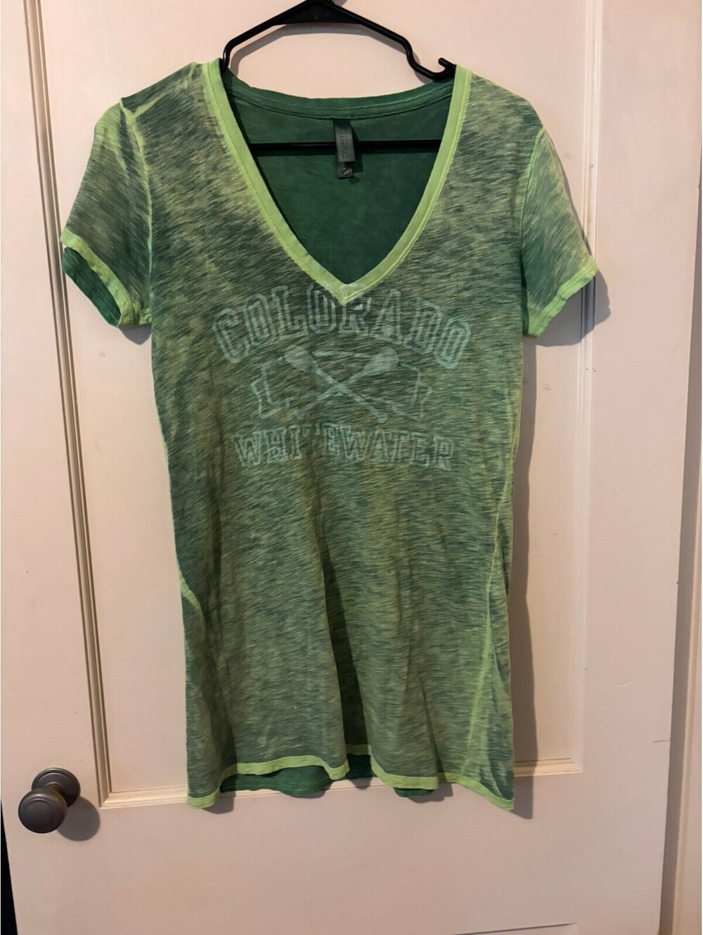 Oury Sportswear Colorado Whitewater Green V-Neck T-Shirt